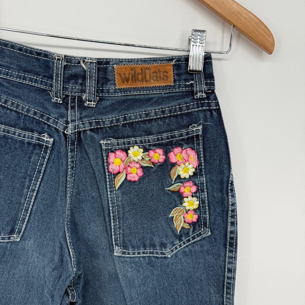 Vintage Wild Oats Embroidered Jeans Size 9